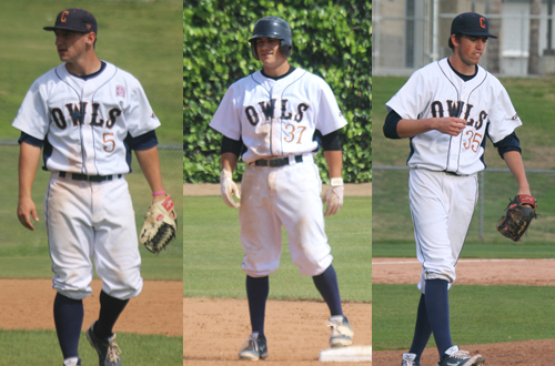 From left to right. Jonathon Reynoso, Taylor Grace, and Sean Patton, were all named 1st team All-WSC South.