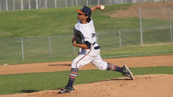Freshman Joshua Aguilar tossed 3.1 solid innings of relief in Saturday's loss to Glendale. Aguilar gave up just two hits, no walks, and no runs, striking out a pair. Photo By: Jasmine Toledo