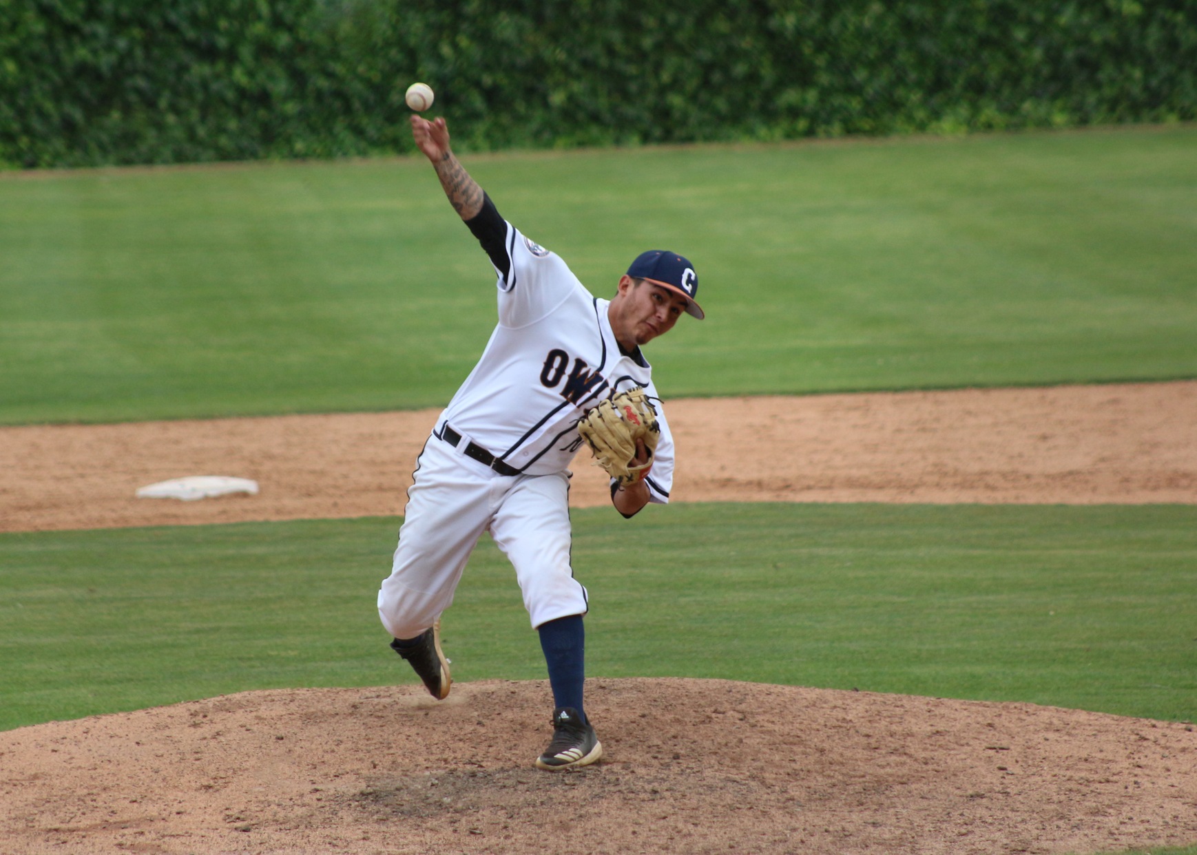 Julian Fonseca delivers heat from the mound. Image: Treyvon Watts-Hale