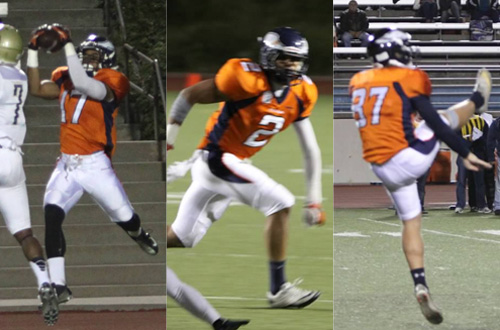 Isaiah Kepley (left), Rodney Mathews (middle), and Chris Laros (right), were all first team All-Conference selections for the Owls. Photos By: Doug Bergen