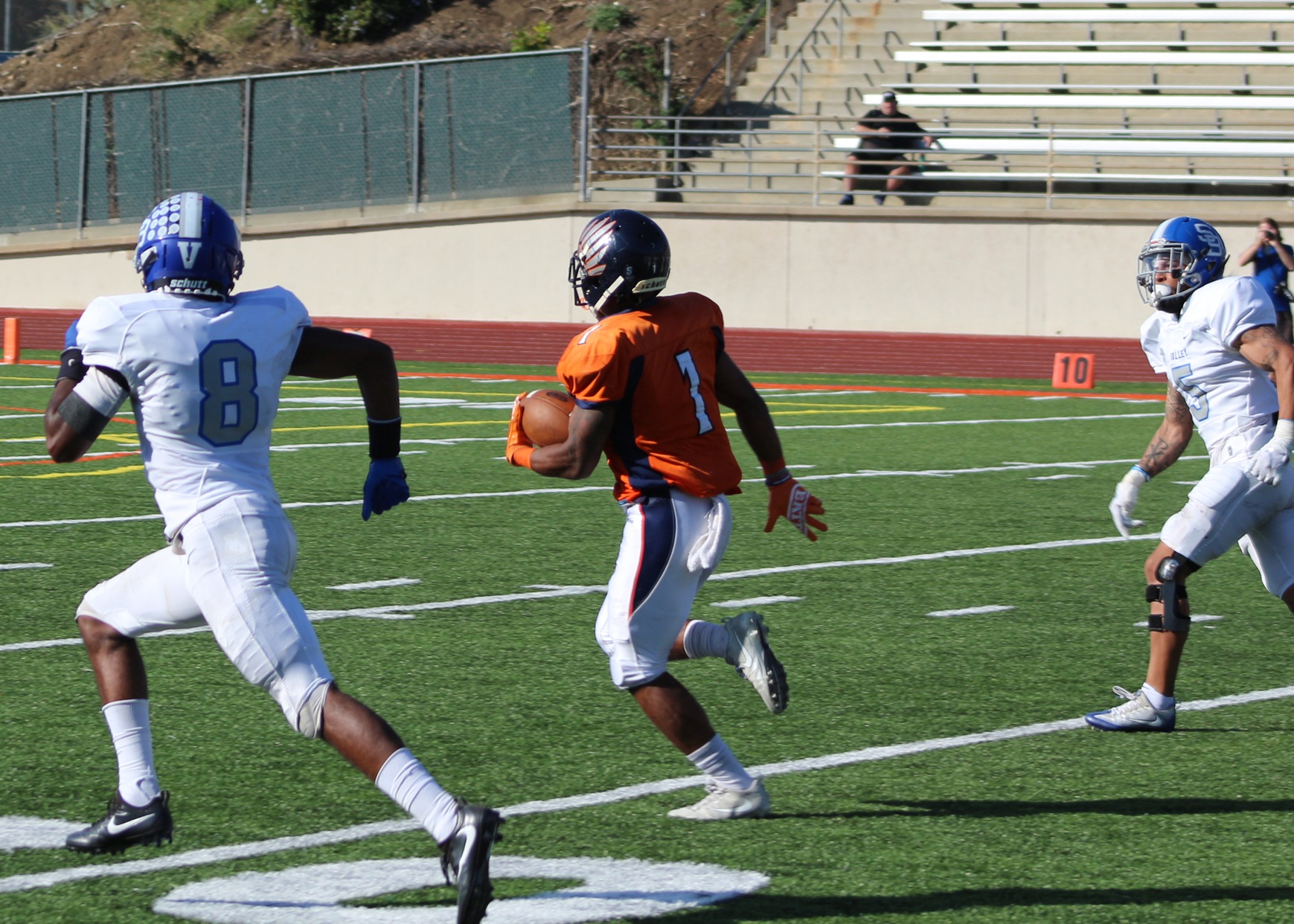 James Brown breaks downfield two weekends ago vs San Bernardino Valley. Image: Jesse Elrod