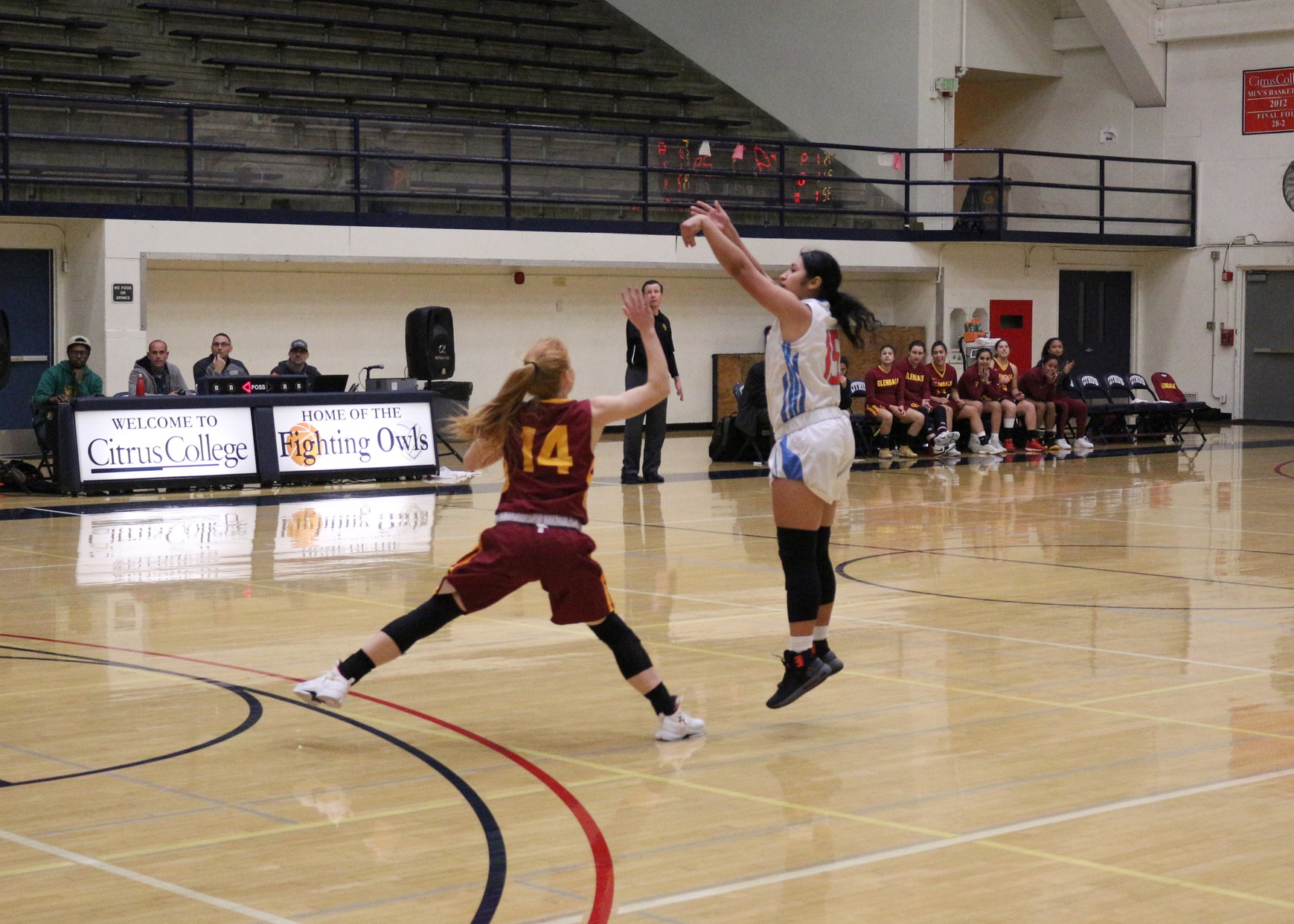 Diana Navarro shoots a three over her defender. Image: Treyvon Watts-Hale
