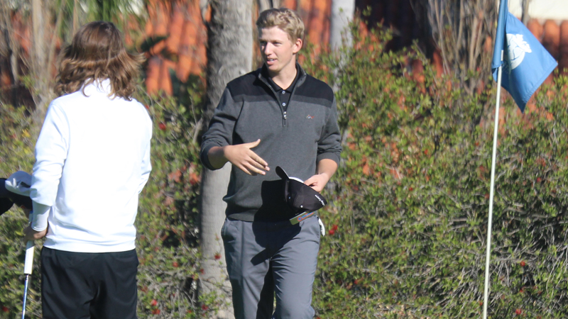 Sophomore Tyler Bliss had his best round of the 2016 season at Wednesday's Eagle Golf Classic.