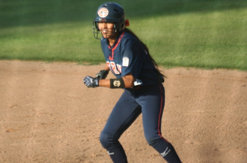 Sophomore Angela Aguinaga was 3 for 4 in Citrus' loss at Riverside on Friday.