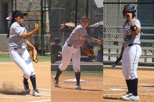 From left to right. Freshman Anissa Gallegos, sophomore Erinn Jaramillo, and freshman Jessica Brown, were all named 3CFCA All-State selections.