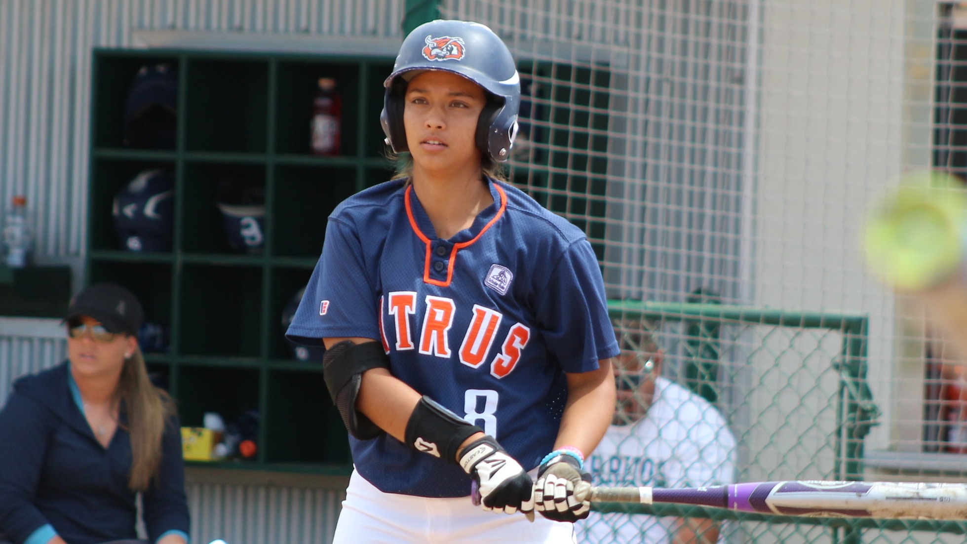 Sophomore Celine Spathias was one of the only bright spots for Citrus on Friday afternoon, going 2-for-3 against Cerritos in the Owls opening game playoff loss.