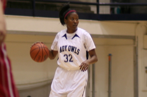 Sophomore Olivia Montgomery had a career night on Saturday scoring a career high 28 points and grabbing a career high 18 rebounds. Photo By: Ariana Cordero