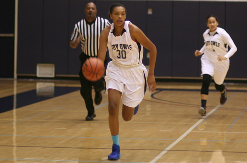 Sophomore Jaelyn Wilson picked up her 12th double-double of the year in Citrus' loss at LA Valley. Photo By: Ariana Cordero