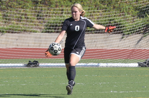 Sophomore keeper Amanda Garvin had a season high eight saves in Citrus' win at Bakersfield.