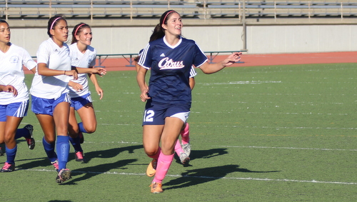 Sophomore Karyn Bernal scored her first goal of the season in Citrus' 2-2 tie with Santa Monica.