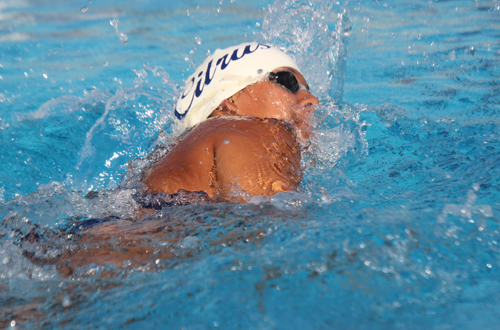 The Citrus College Swim team wrapped up their regular season WSC meet schedule on Friday at Bakersfield College. Photo By: Halayna De Avila.
