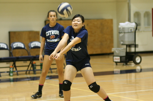 Freshman Makoto Toyama had a season high 18 digs in Citrus' sweep of Canyons.