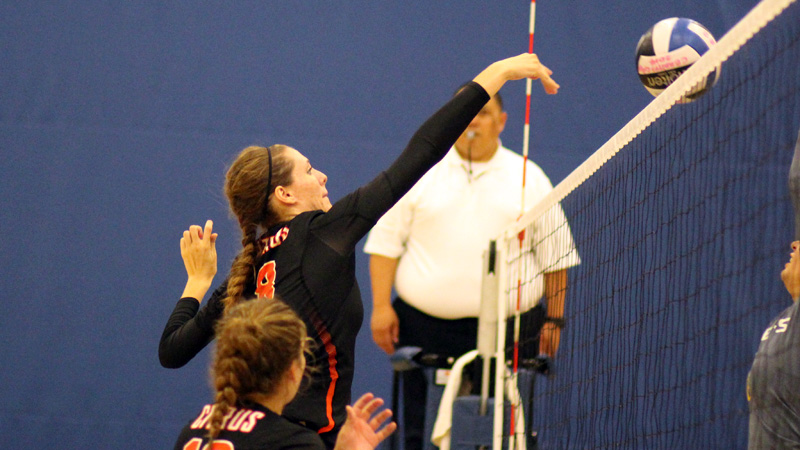 Freshman Brianna Voght had a match high 15 kills, committing just two attack errors, in the Owls' sweep of Antelope Valley College.