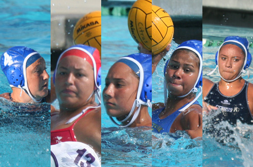 From left to right: Kendra New, Rose Takeuchi, Candelaria Baca, Lora Marquez-Salgado, and Lauren Quintero were all named to the All-WSC team.