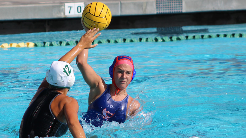 Freshman Hunter Olivier scored two of Citrus' three goals, recorded three steals, and drew three exclusions in Citrus' loss to Cuesta. Photo By: Grazia Watkins