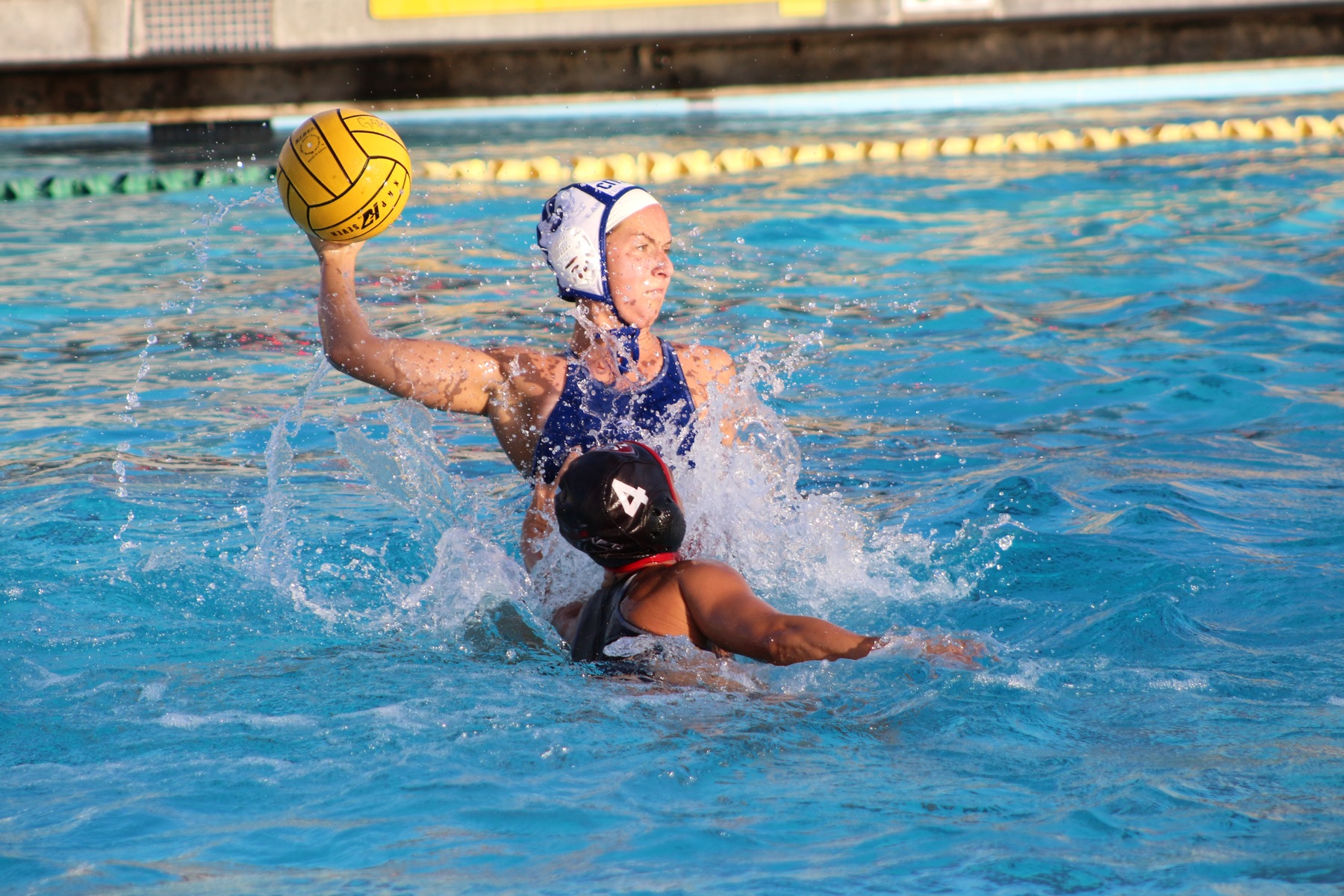 Chloe Barrocas sets her rifle sight on the Santa Barbara goal.